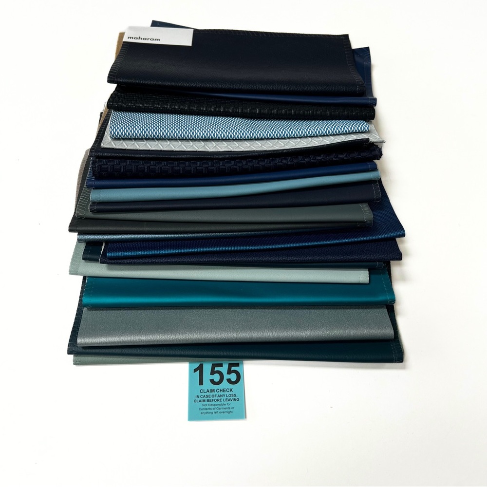 20 Designer Blue Faux Leather Fabric Swatches Quilting Crafts Sewing Upholstery - Picture 6 of 6